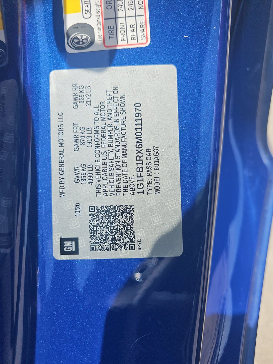 2021 Chevrolet Camaro 1LT RWD