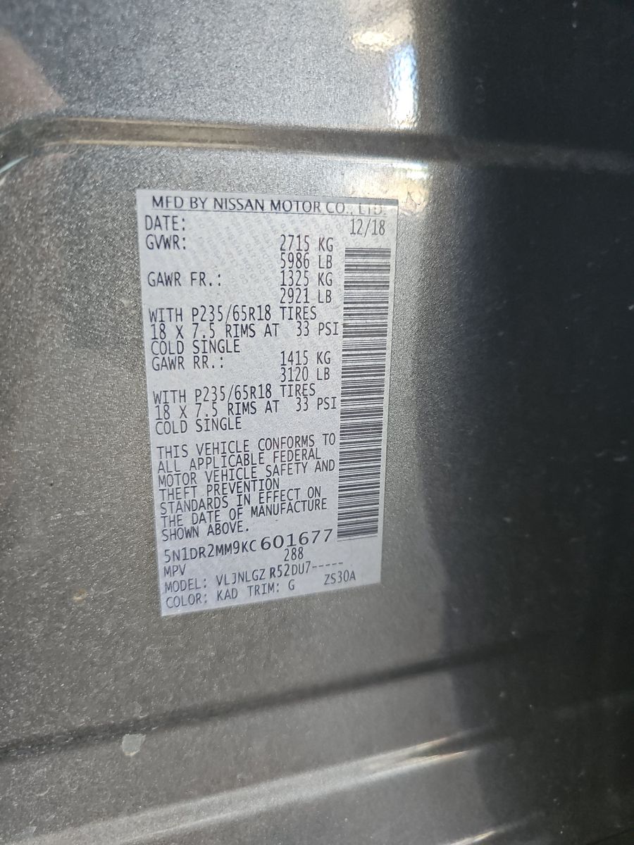 2019 Nissan Pathfinder SL AWD