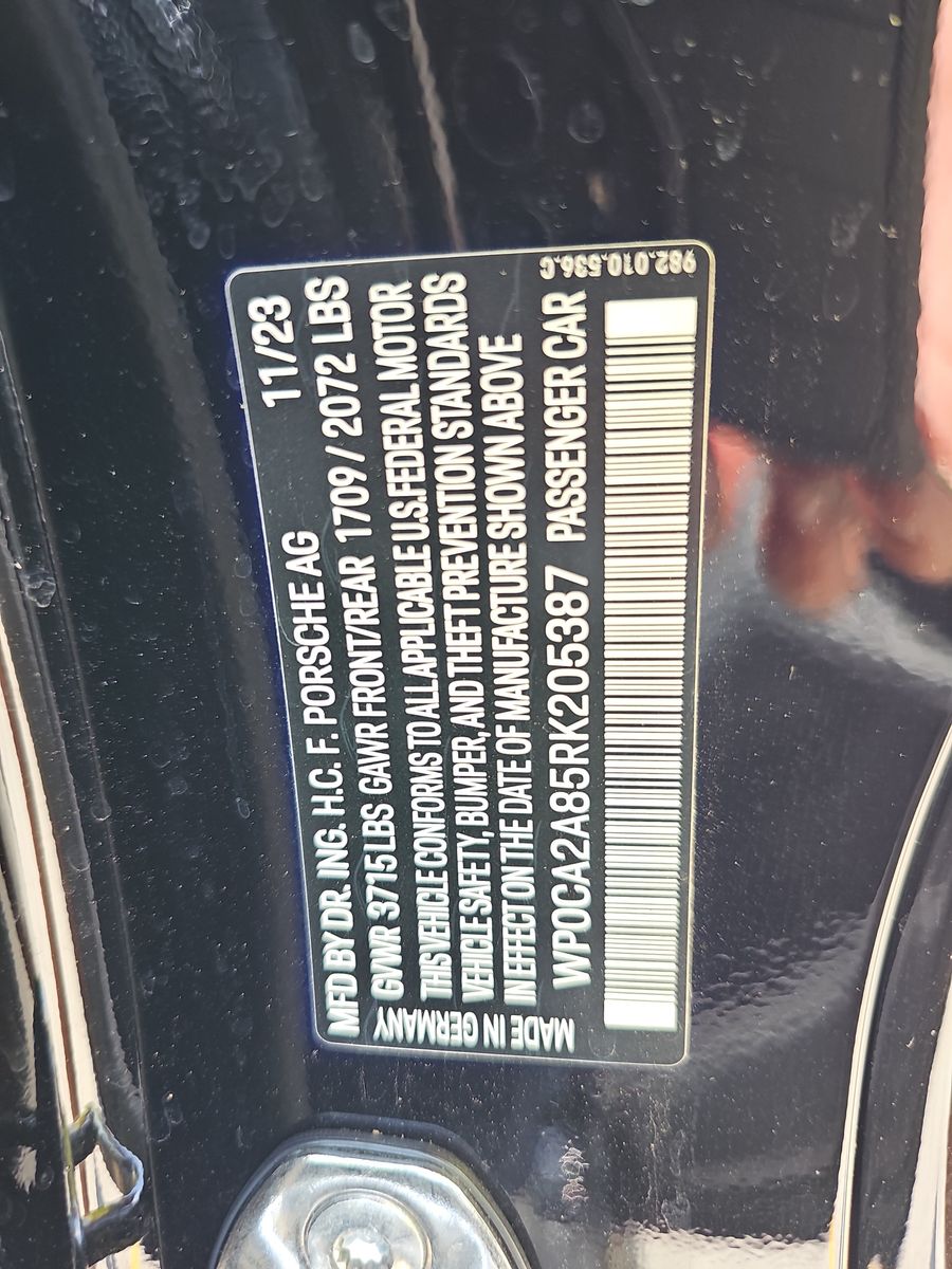 2024 Porsche 718 Boxster Base RWD