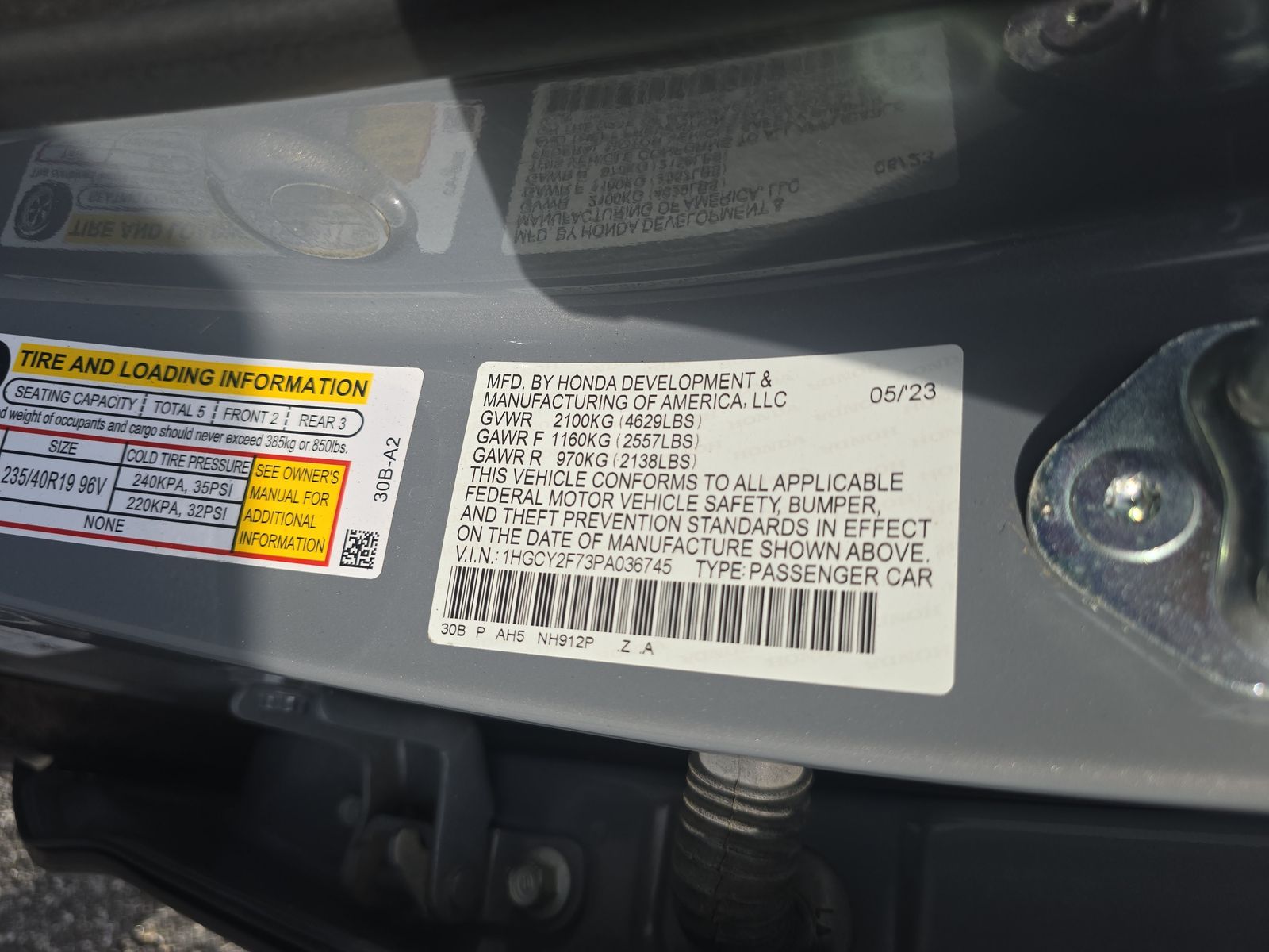 2023 Honda Accord Hybrid Sport-L FWD