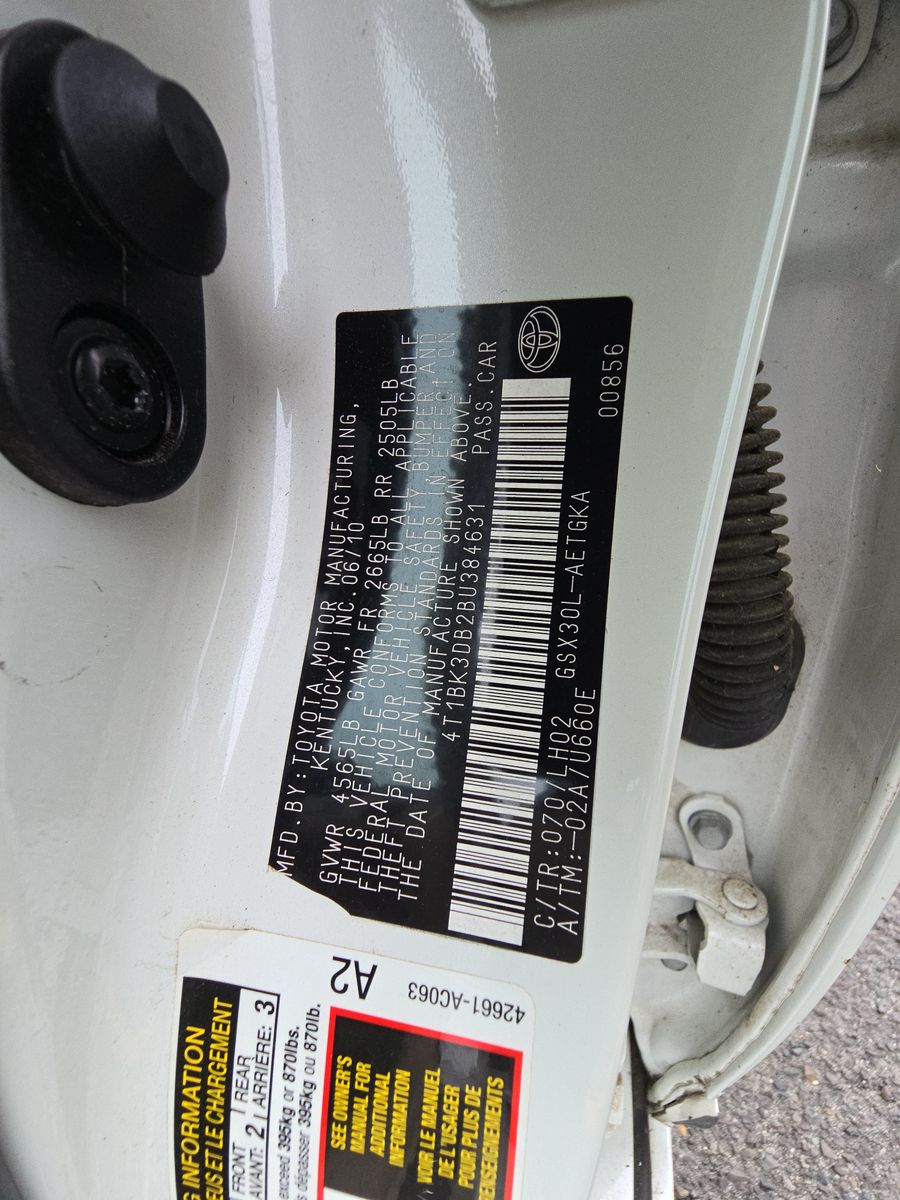 2011 Toyota Avalon Base FWD