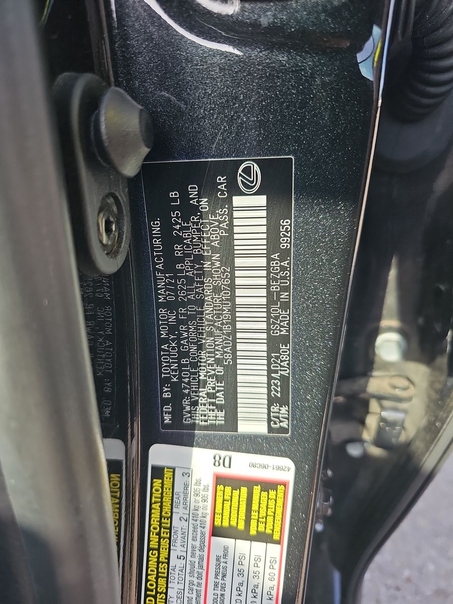 2021 Lexus ES ES 350 FWD