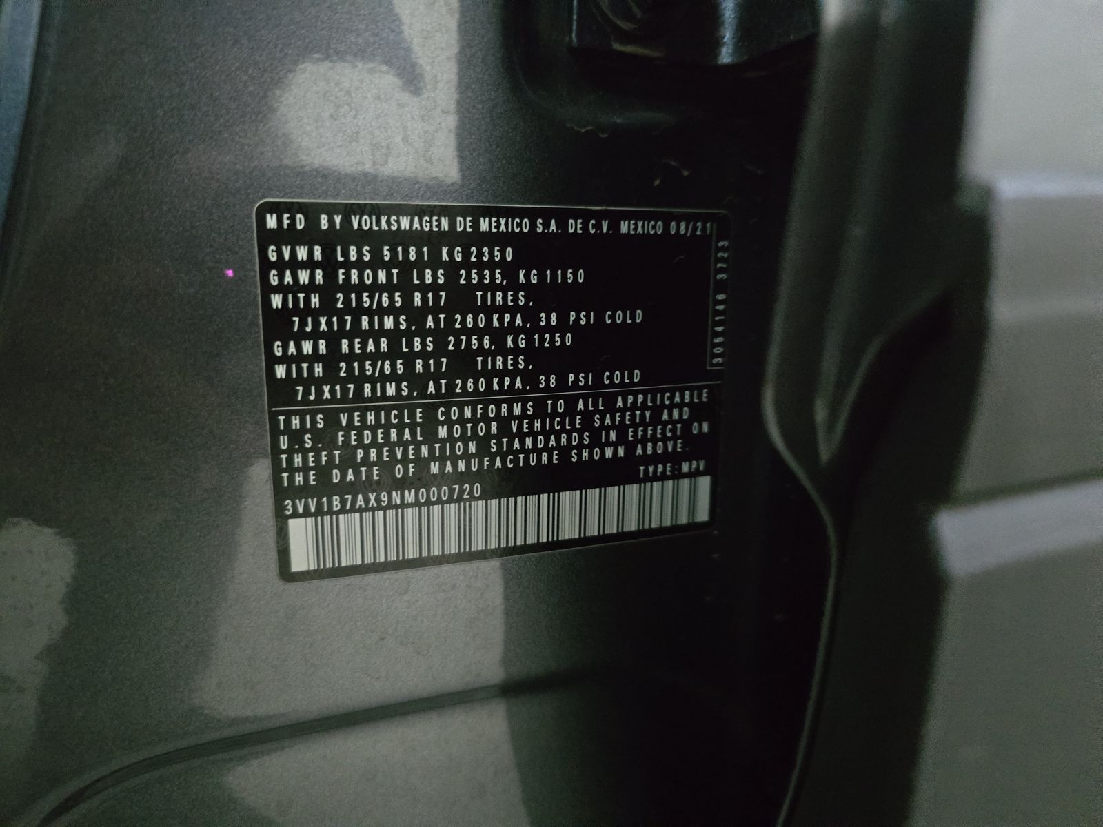 2022 Volkswagen Tiguan 2.0T S FWD