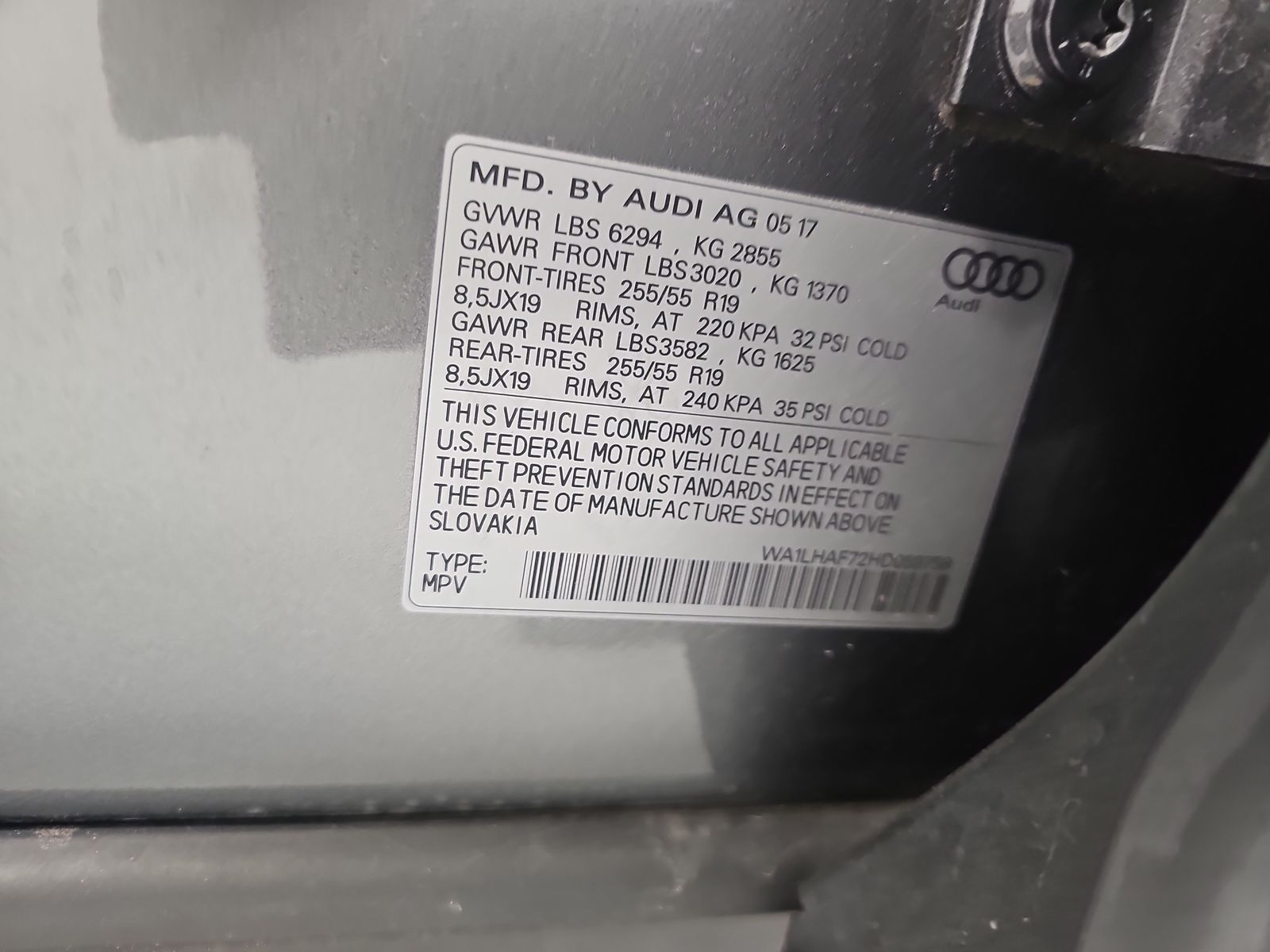 2017 Audi Q7 2.0T Premium Plus AWD