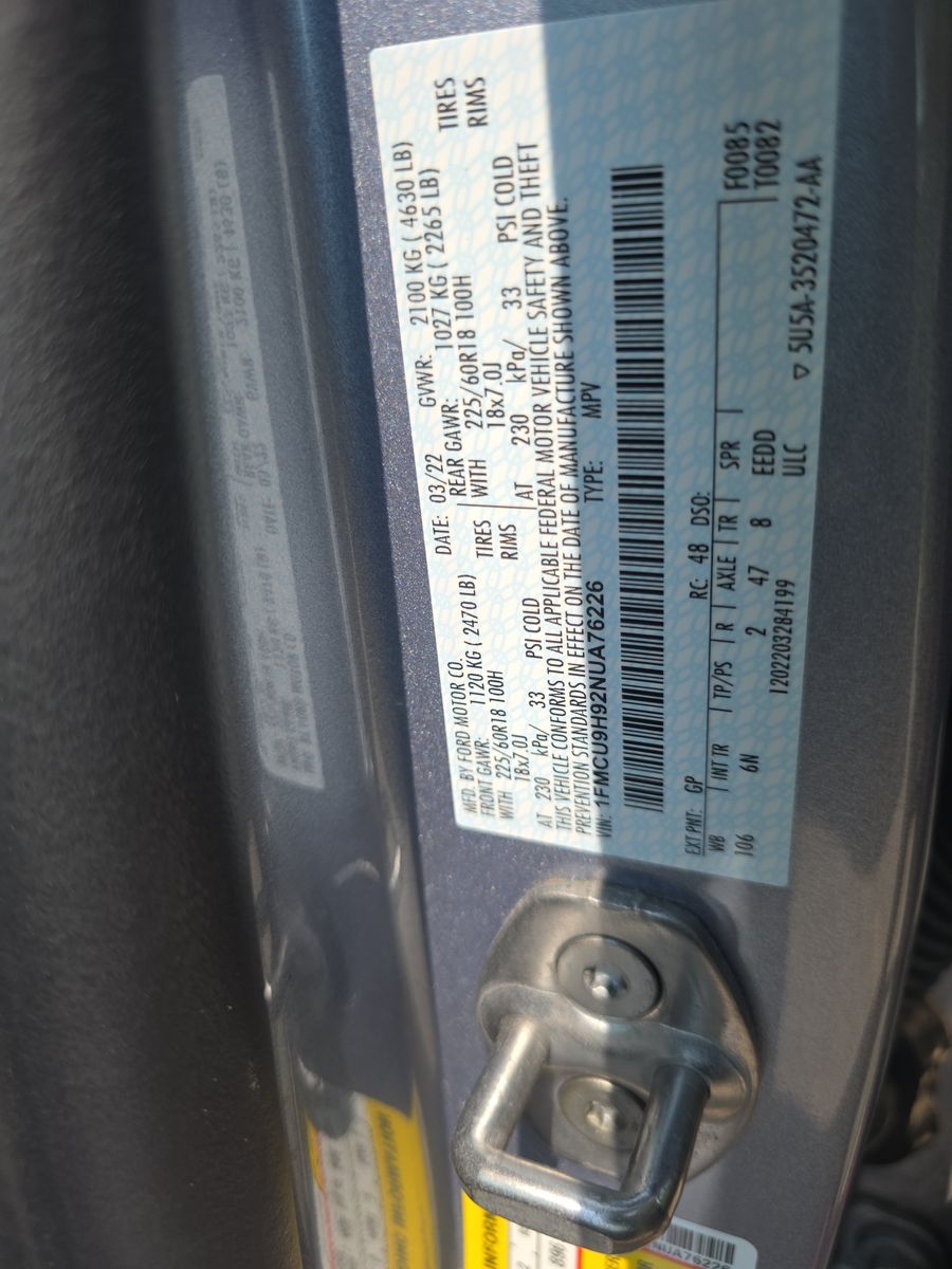 2022 Ford Escape SEL AWD