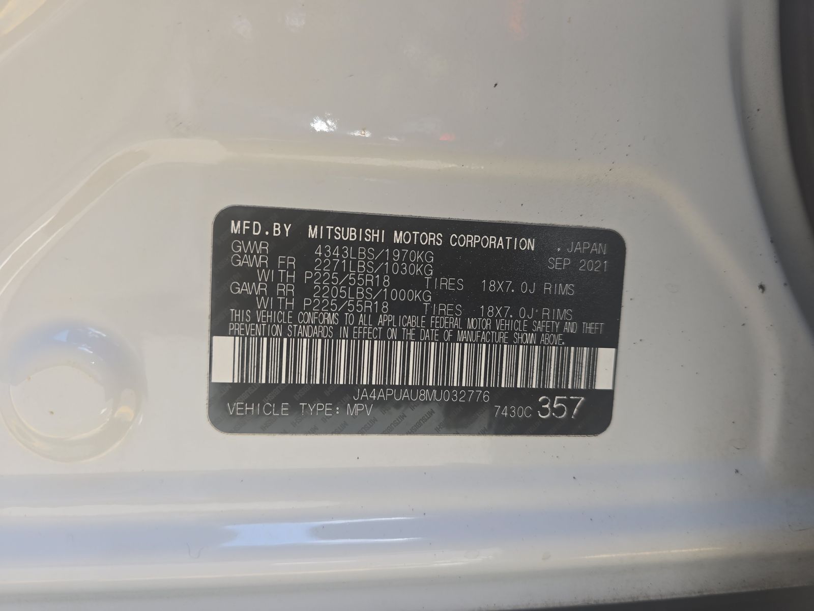 2021 Mitsubishi Outlander Sport 2.0 S FWD