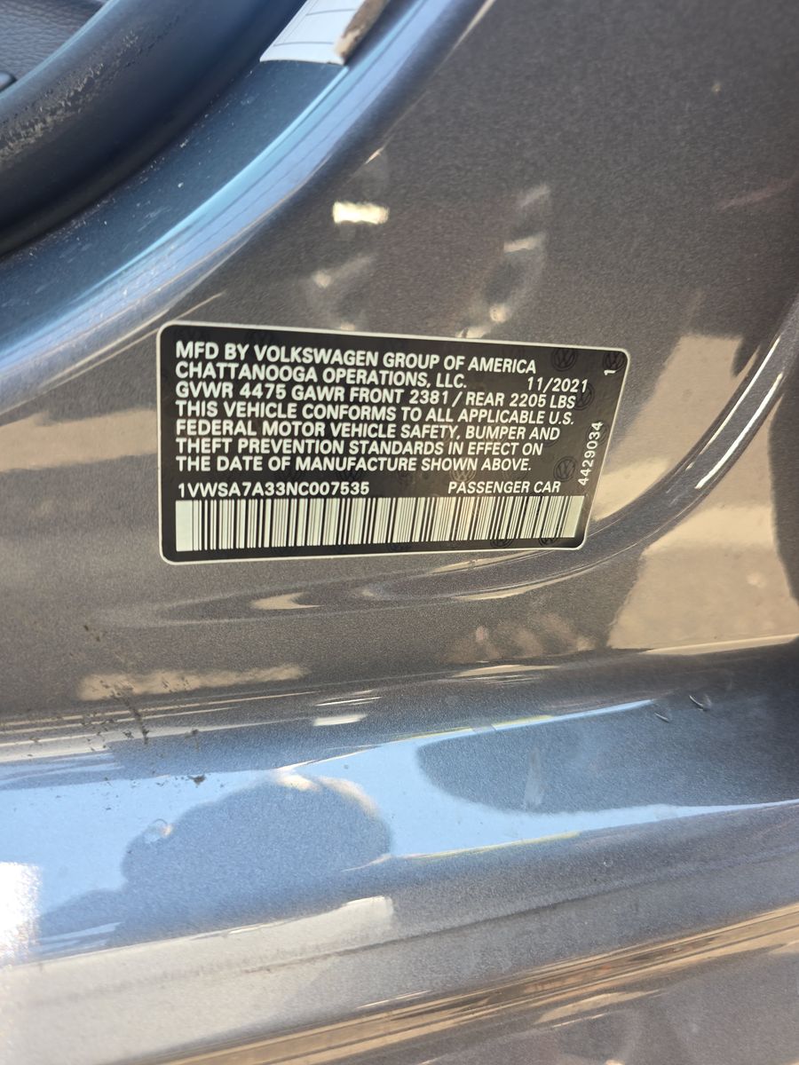2022 Volkswagen Passat 2.0T SE FWD