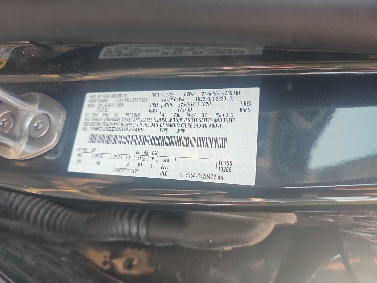 2022 Ford Escape Hybrid SE AWD