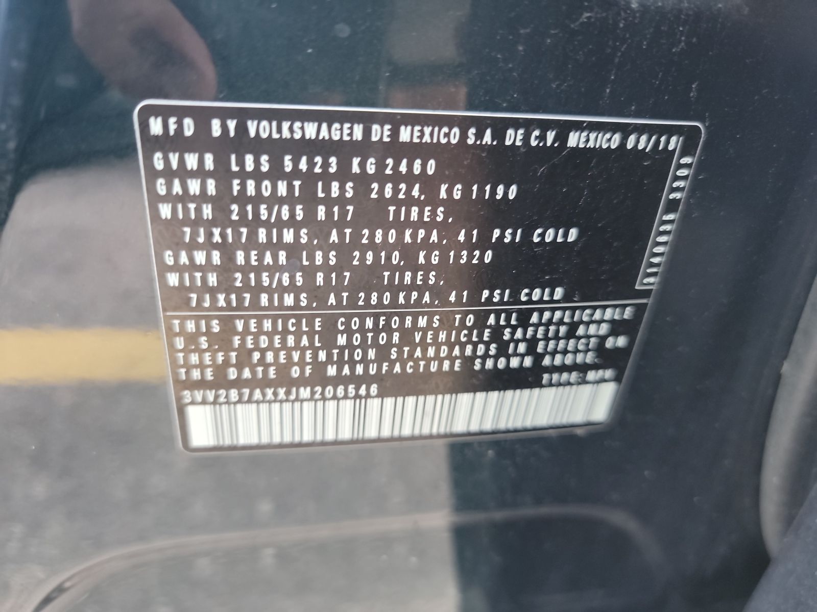 2018 Volkswagen Tiguan 2.0T SE AWD