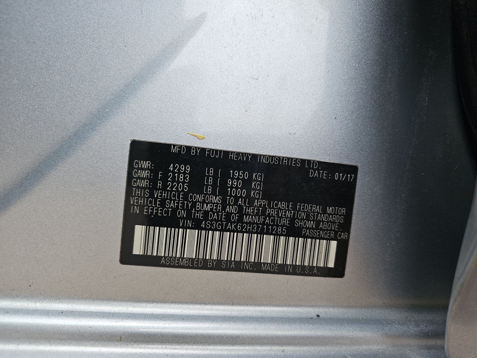 2017 Subaru Impreza 2.0i Sport AWD