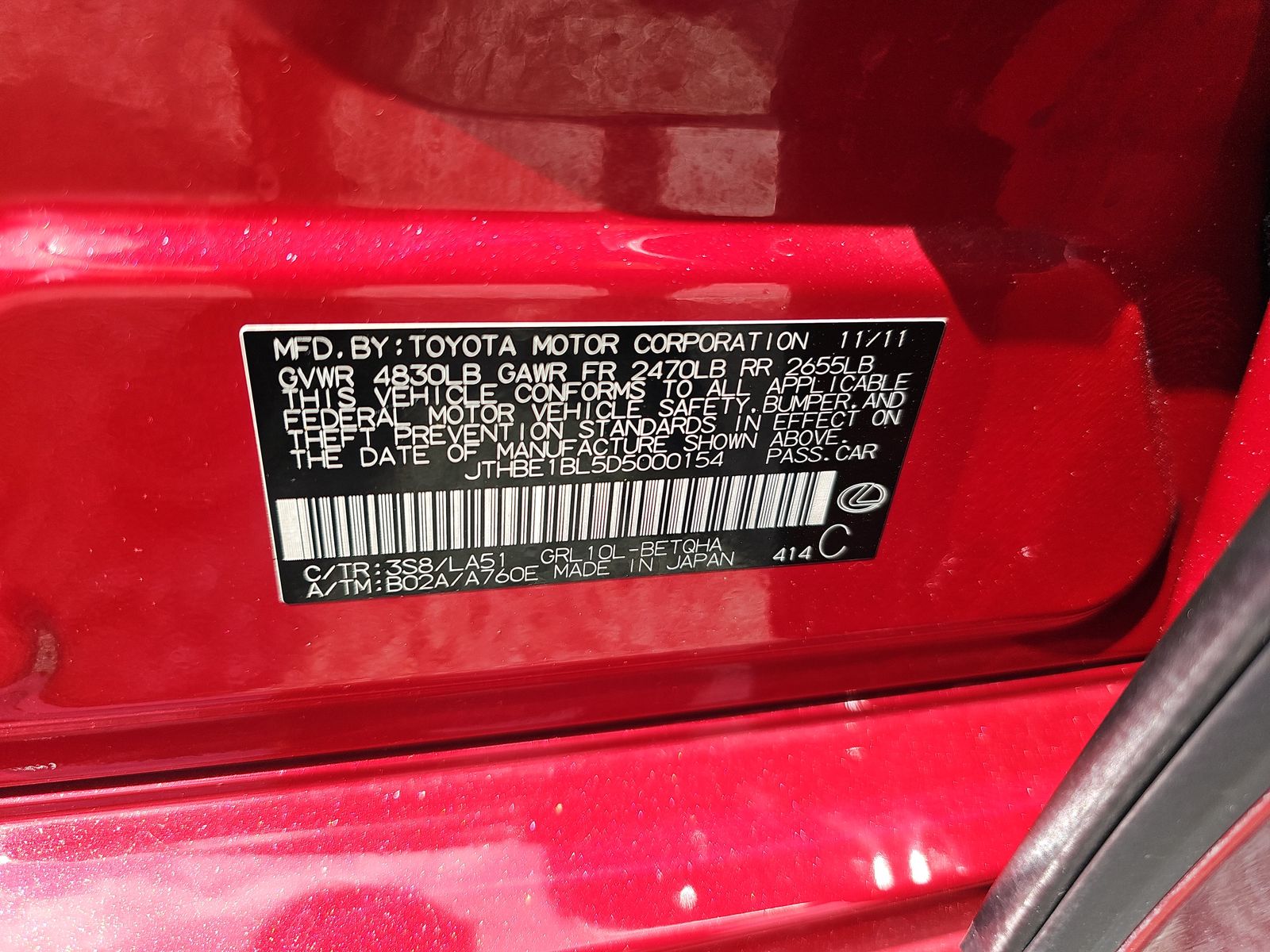 2013 Lexus GS GS 350 RWD