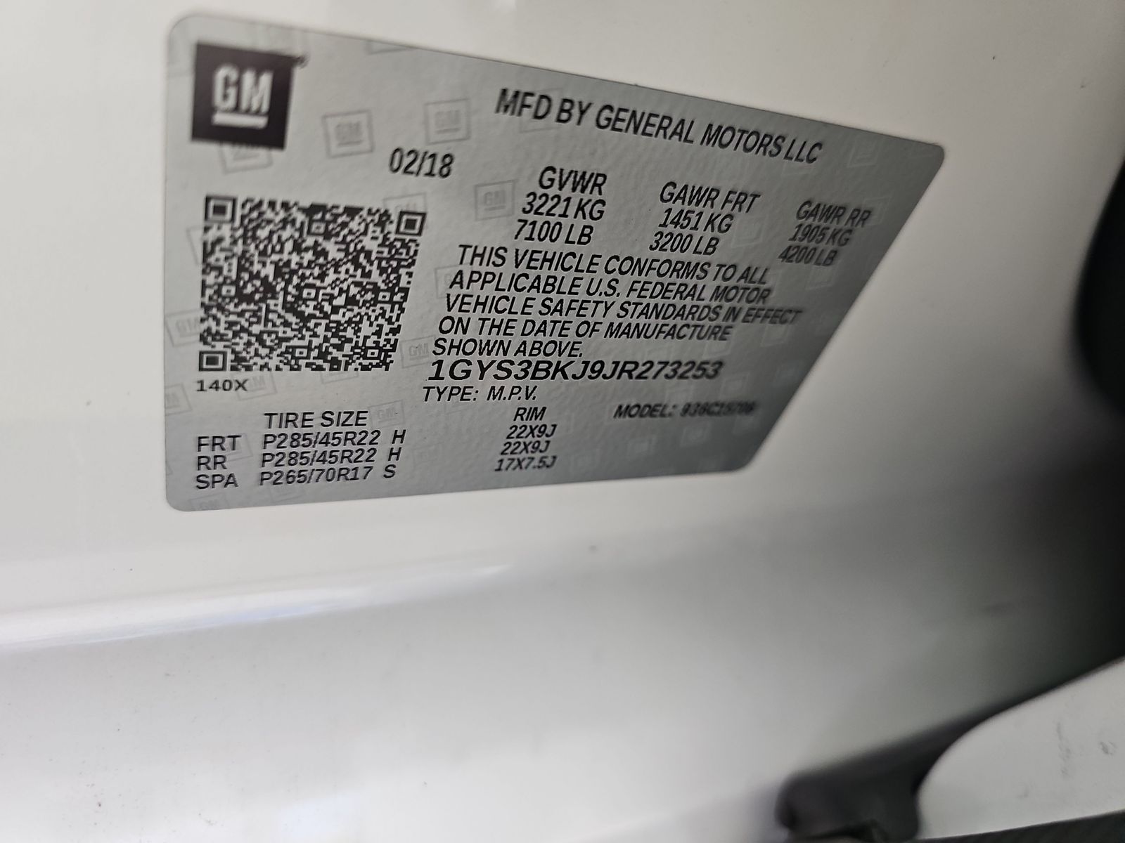 2018 Cadillac Escalade Luxury RWD