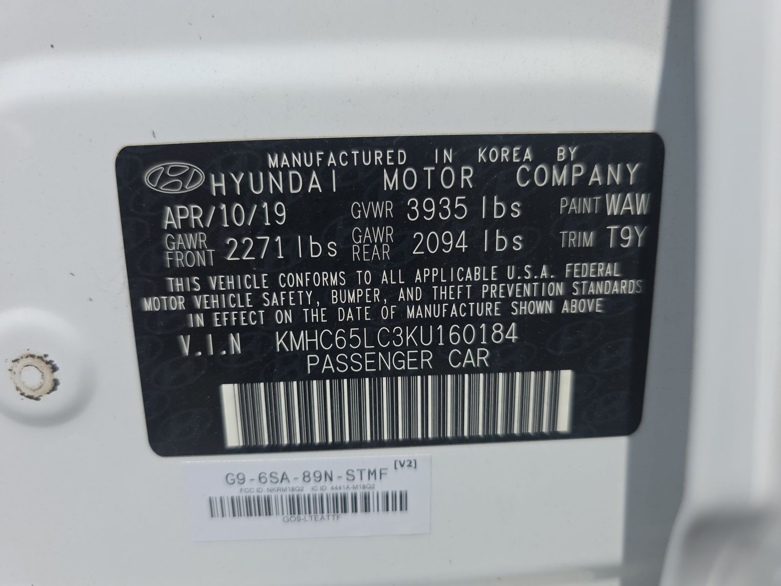 2019 Hyundai Ioniq Hybrid Blue FWD