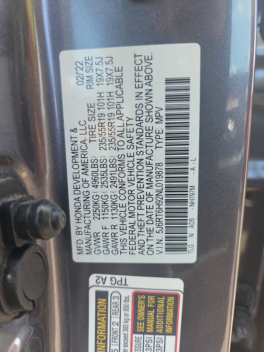 2022 Honda CR-V Hybrid Touring AWD