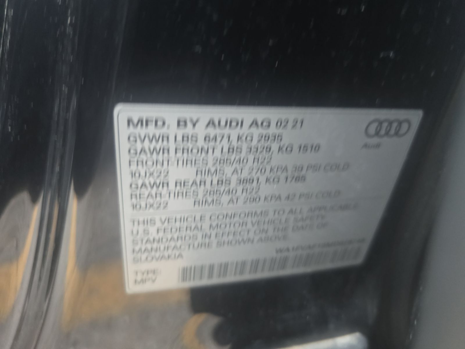2021 Audi Q8 Prestige AWD