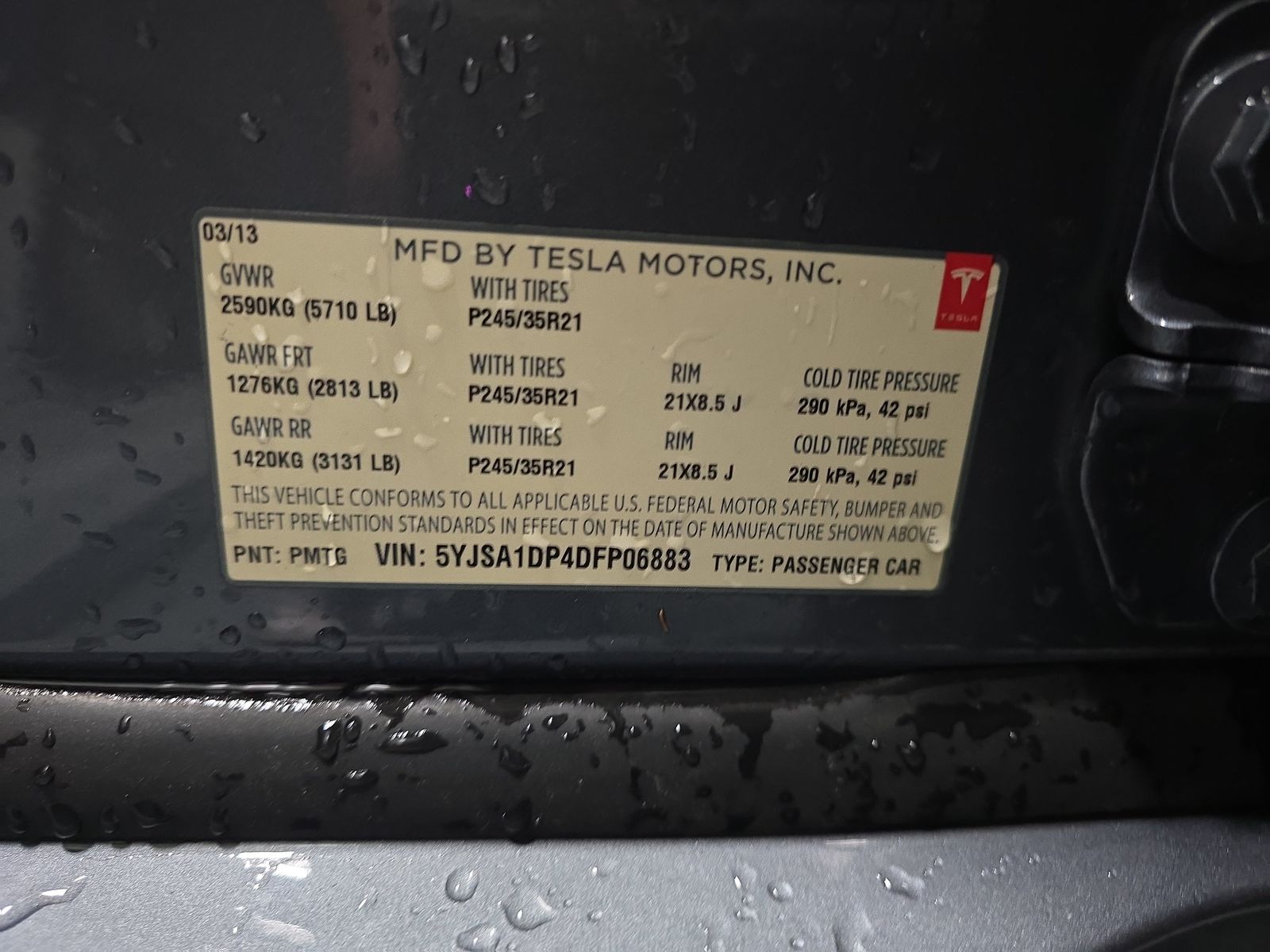 2013 Tesla Model S Performance FWD
