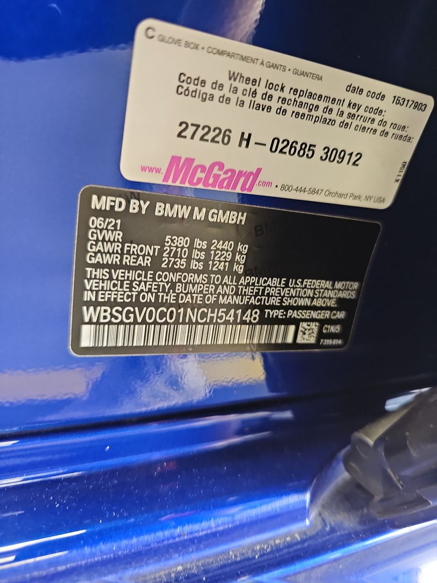 2022 BMW M8 Competition AWD