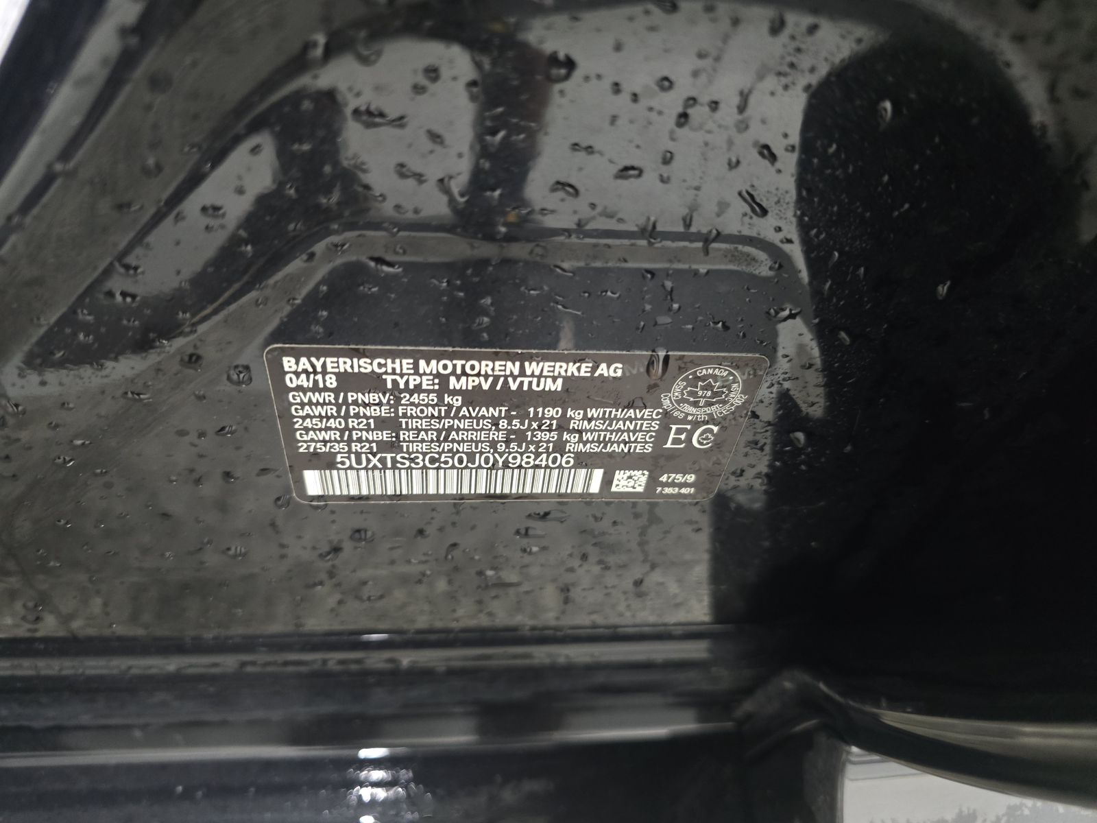 2018 BMW X3 M40i AWD