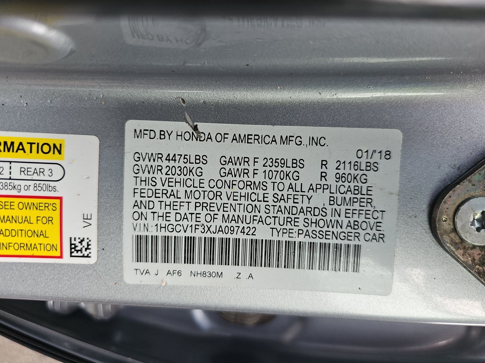 2018 Honda Accord Sport FWD