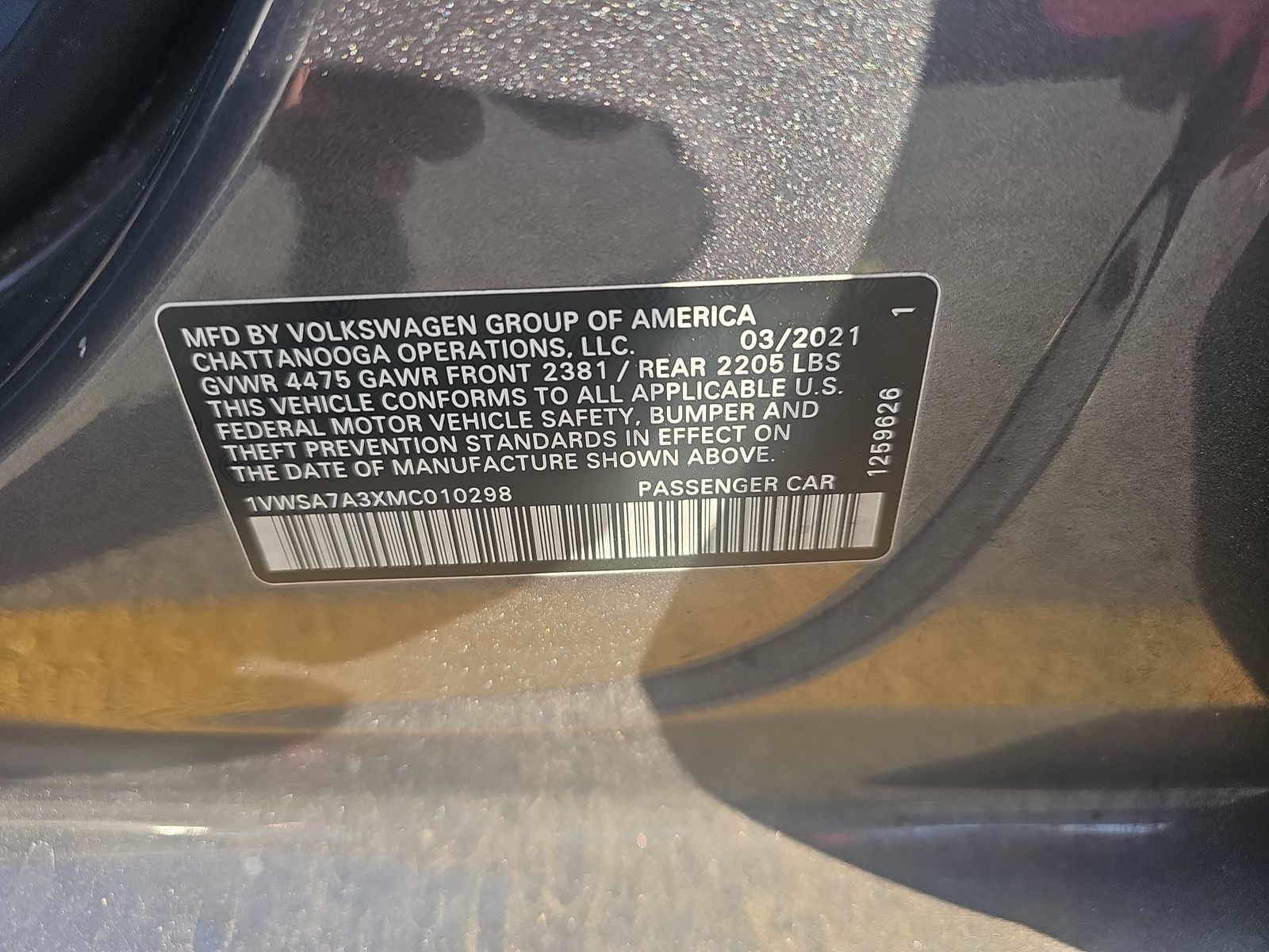 2021 Volkswagen Passat 2.0T SE FWD
