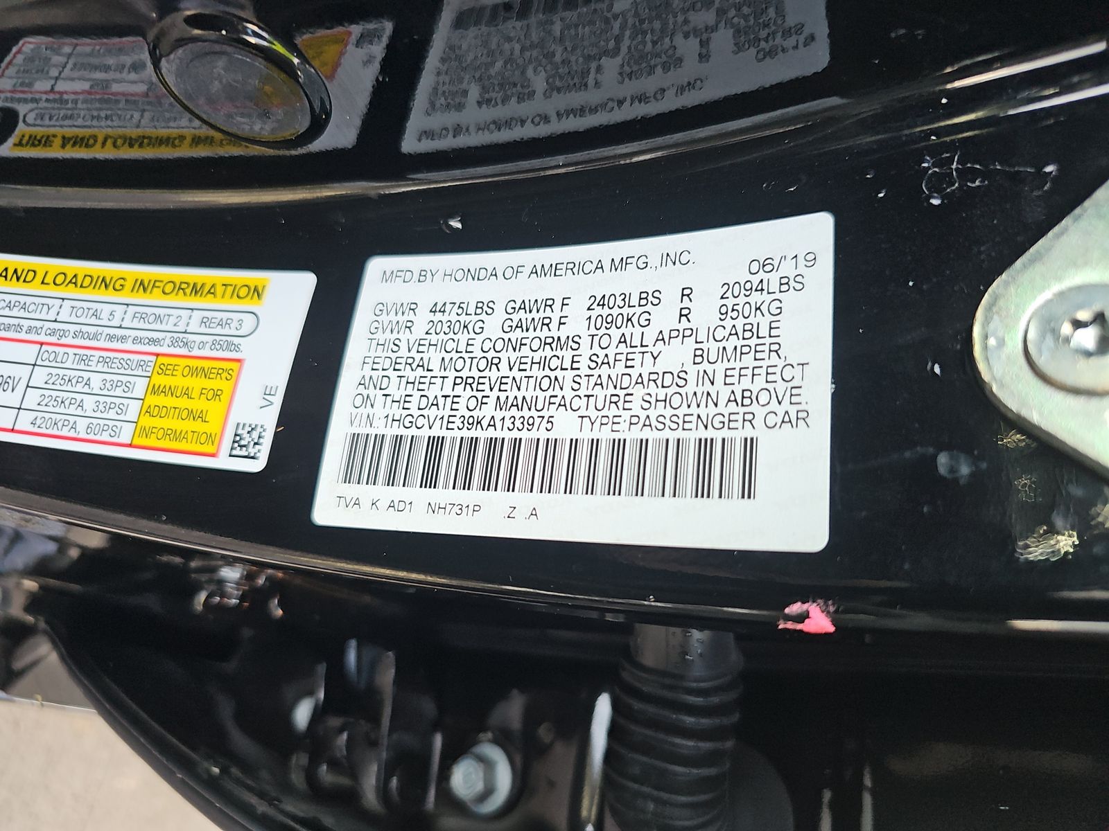 2019 Honda Accord Sport FWD