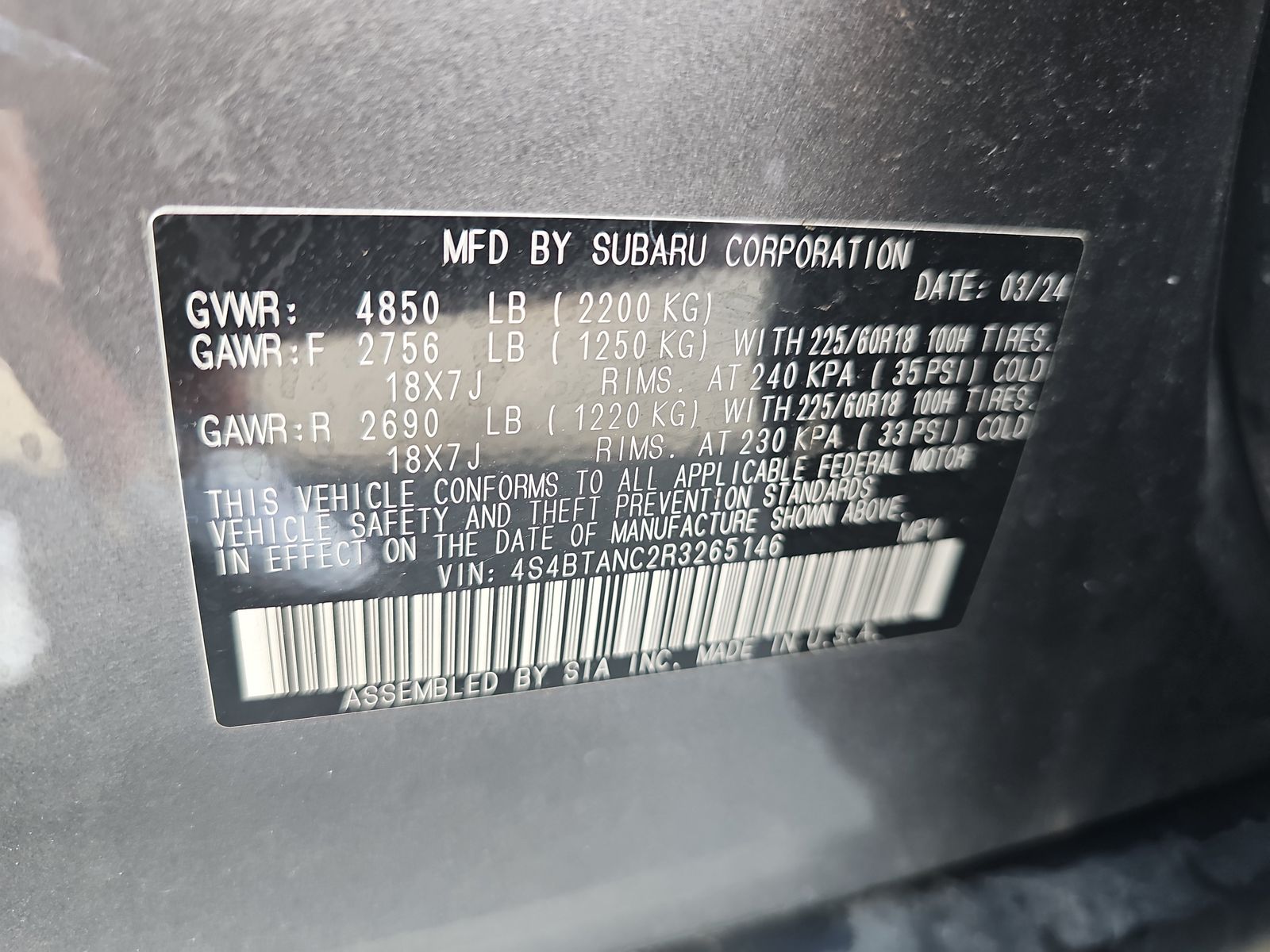 2024 Subaru Outback Limited AWD