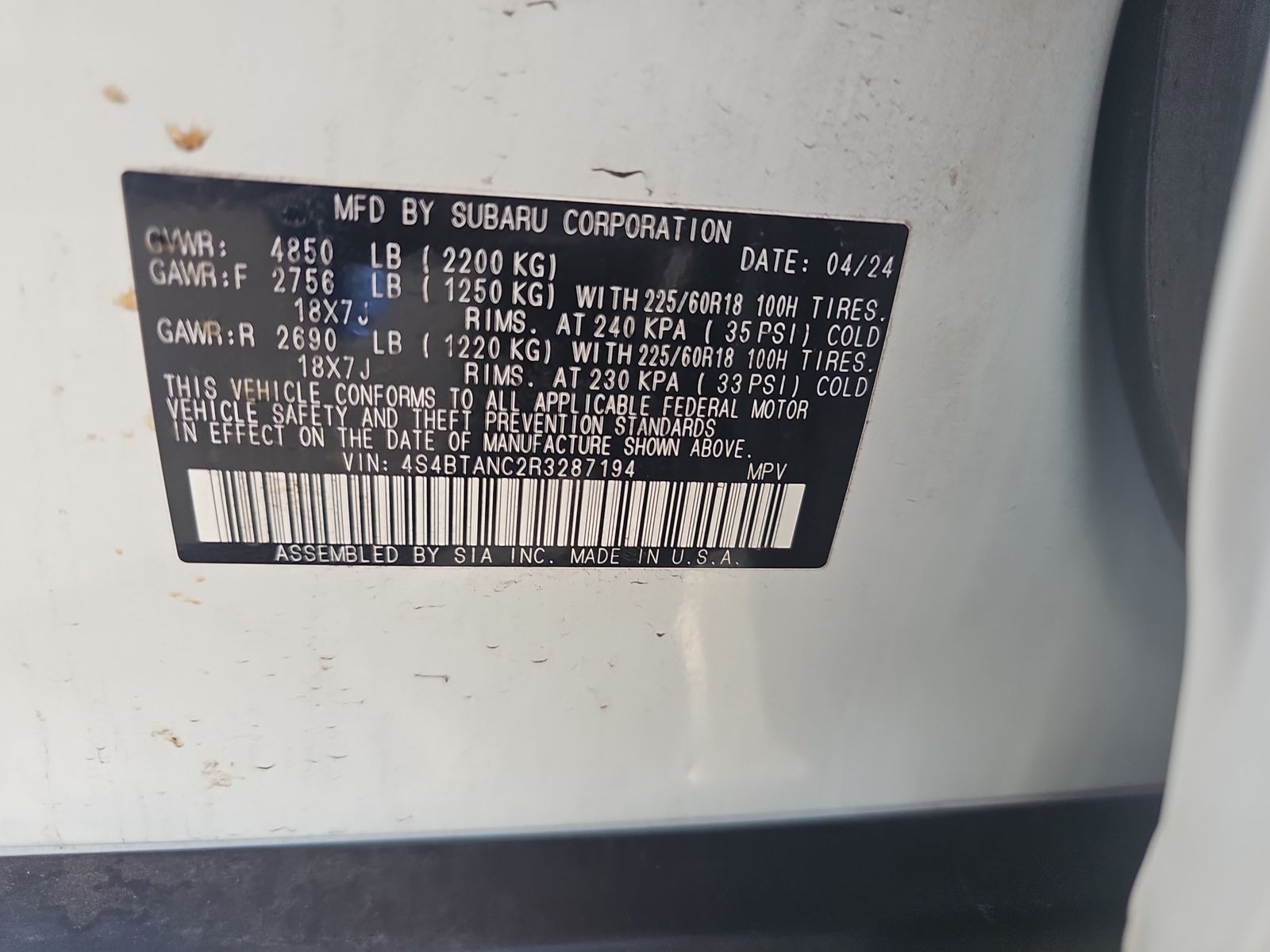 2024 Subaru Outback Limited AWD