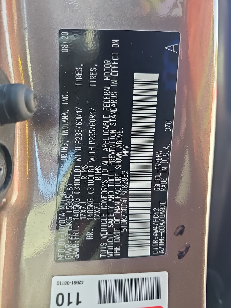 2020 Toyota Sienna LE FWD