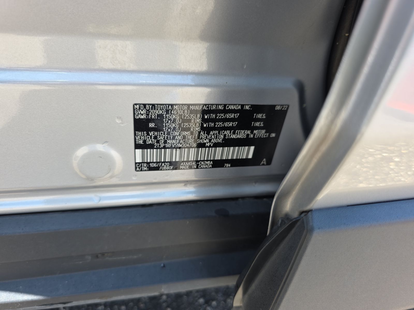 2022 Toyota RAV4 XLE AWD