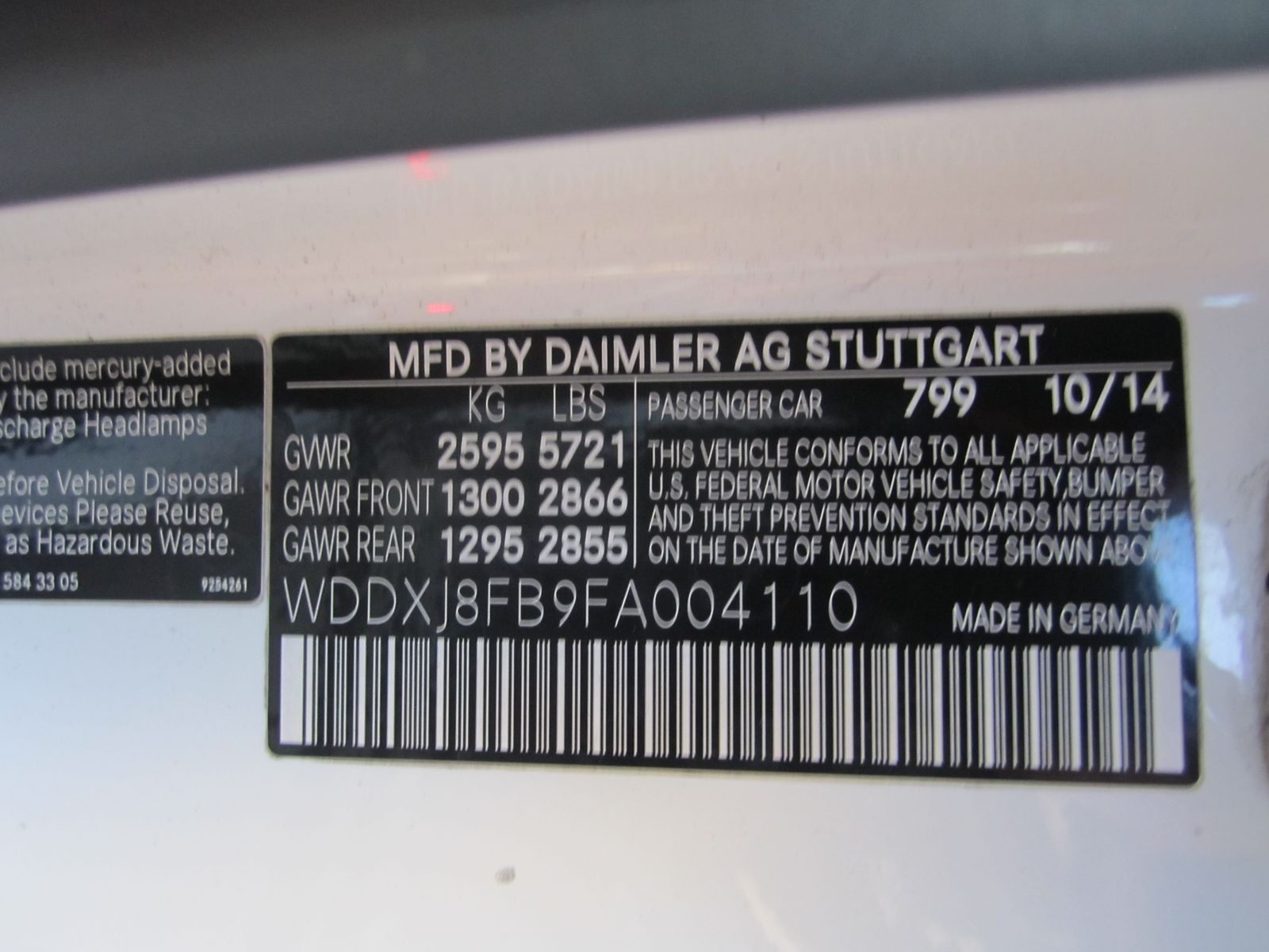 2015 Mercedes-Benz S-Class S 550 AWD