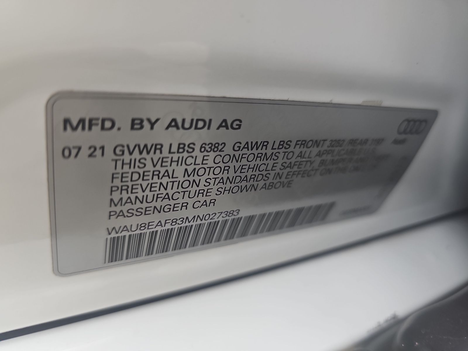 2021 Audi A8 Base AWD