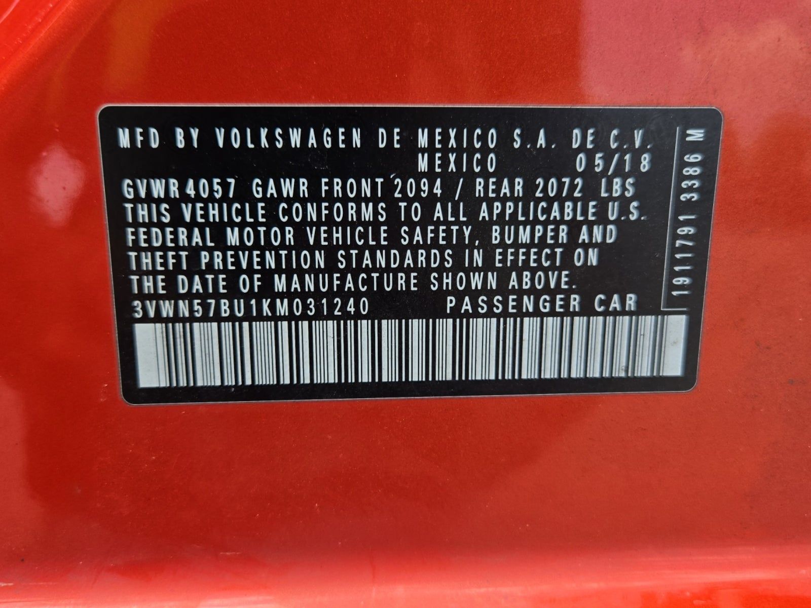 2019 Volkswagen Jetta 1.4T S FWD