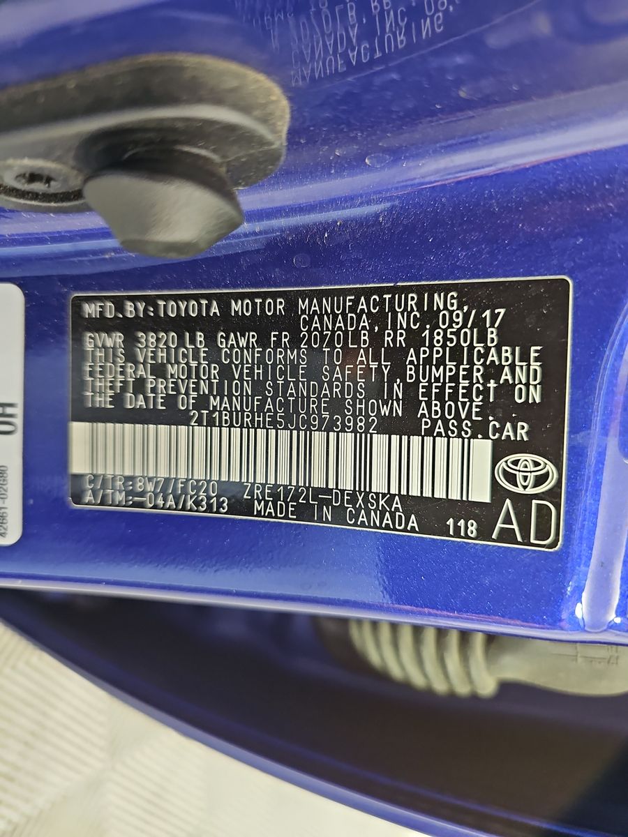 2018 Toyota Corolla SE FWD