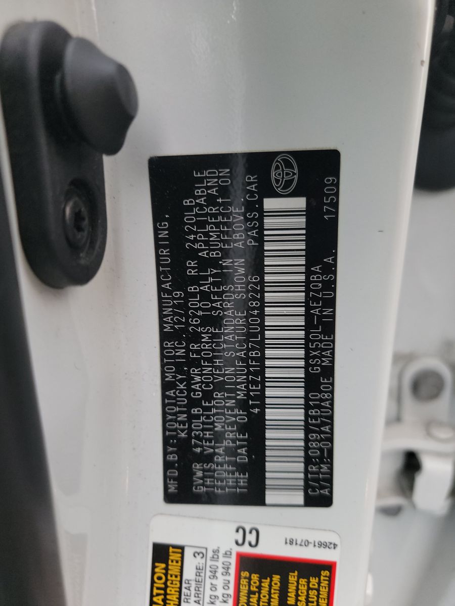 2020 Toyota Avalon XSE FWD