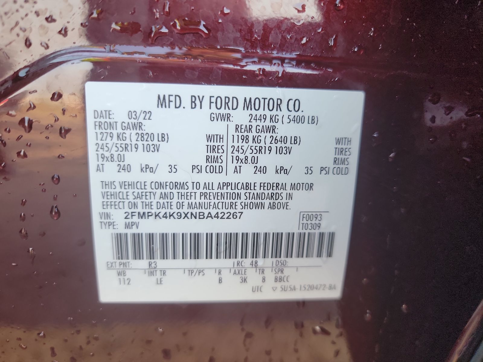 2022 Ford Edge Titanium AWD