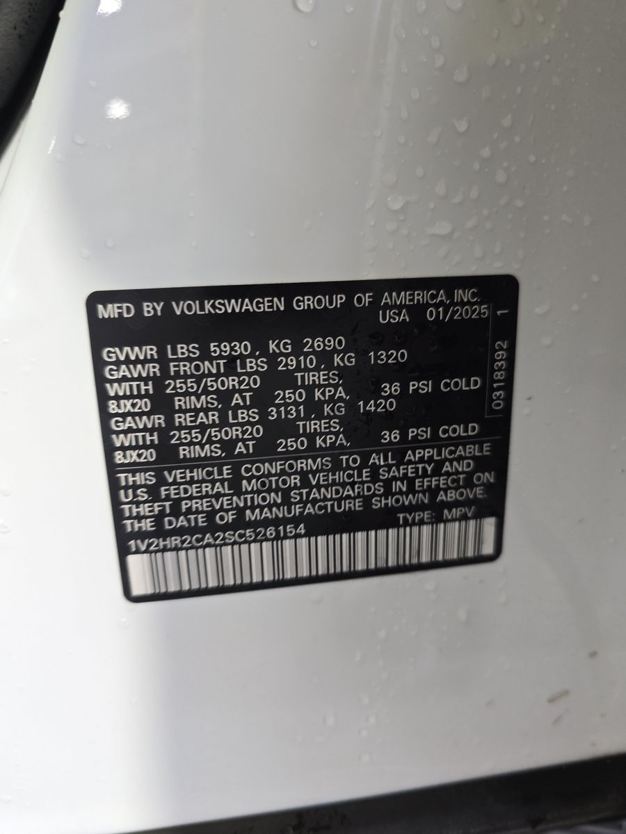 2025 Volkswagen Atlas 2.0T SE AWD