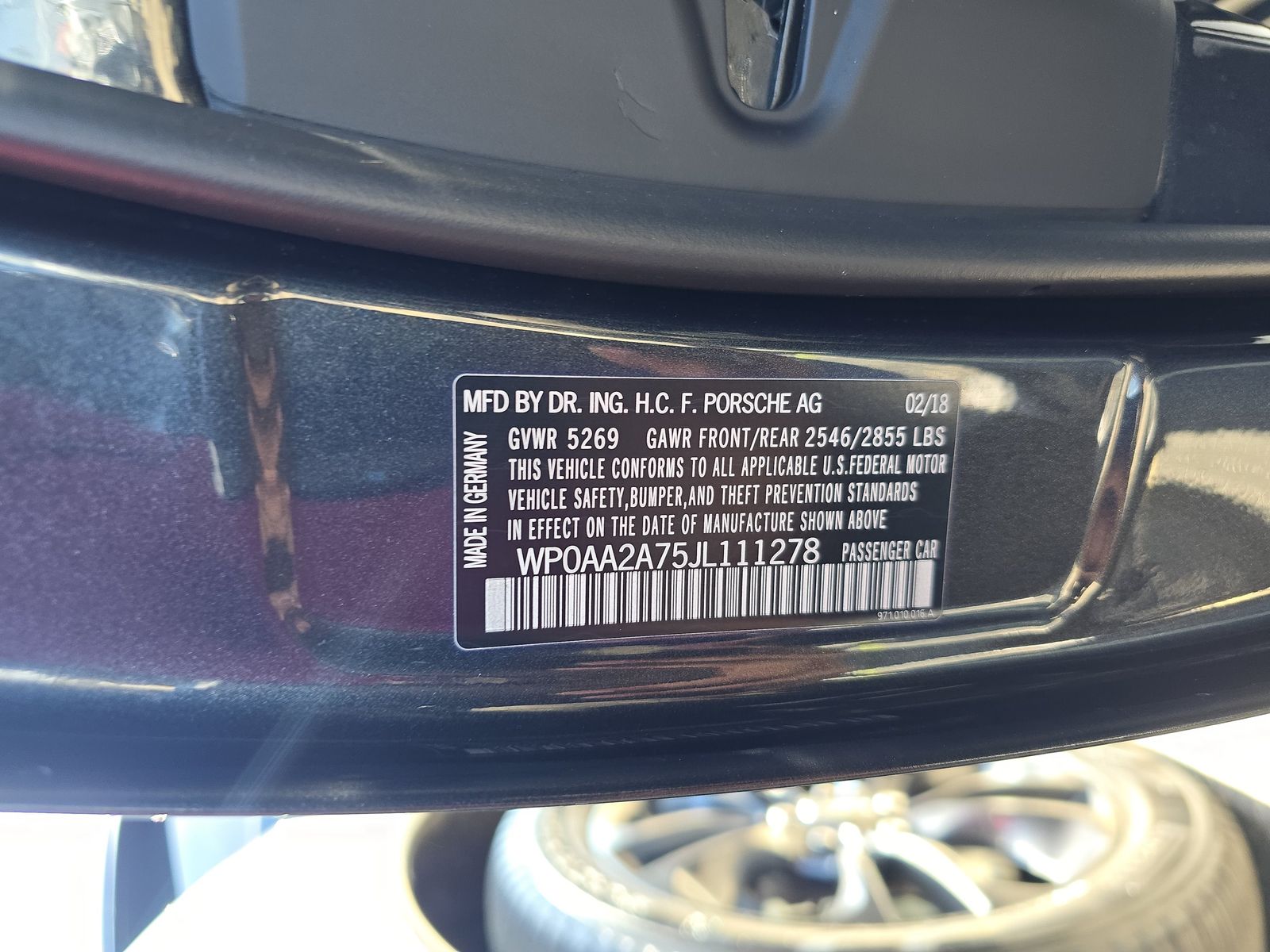 2018 Porsche Panamera Base RWD