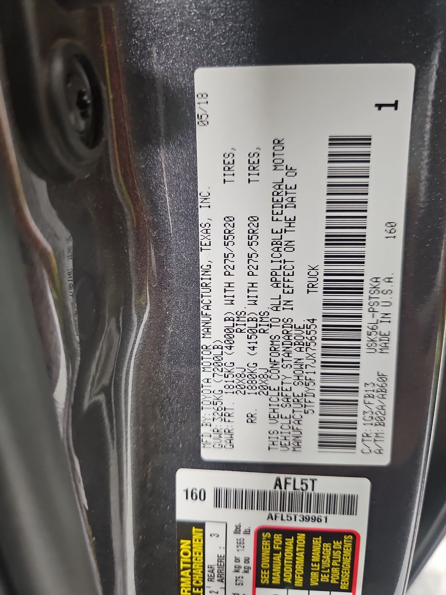 2018 Toyota Tundra SR5 AWD