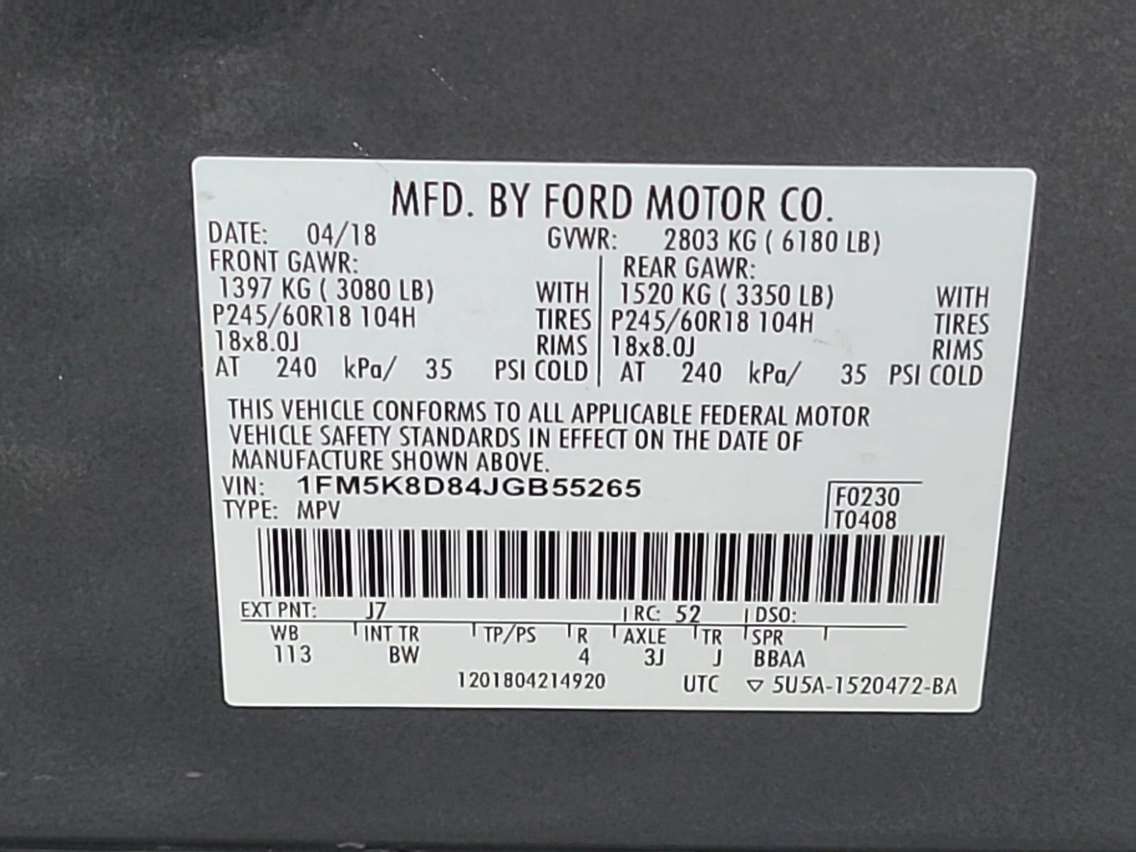 2018 Ford Explorer XLT AWD
