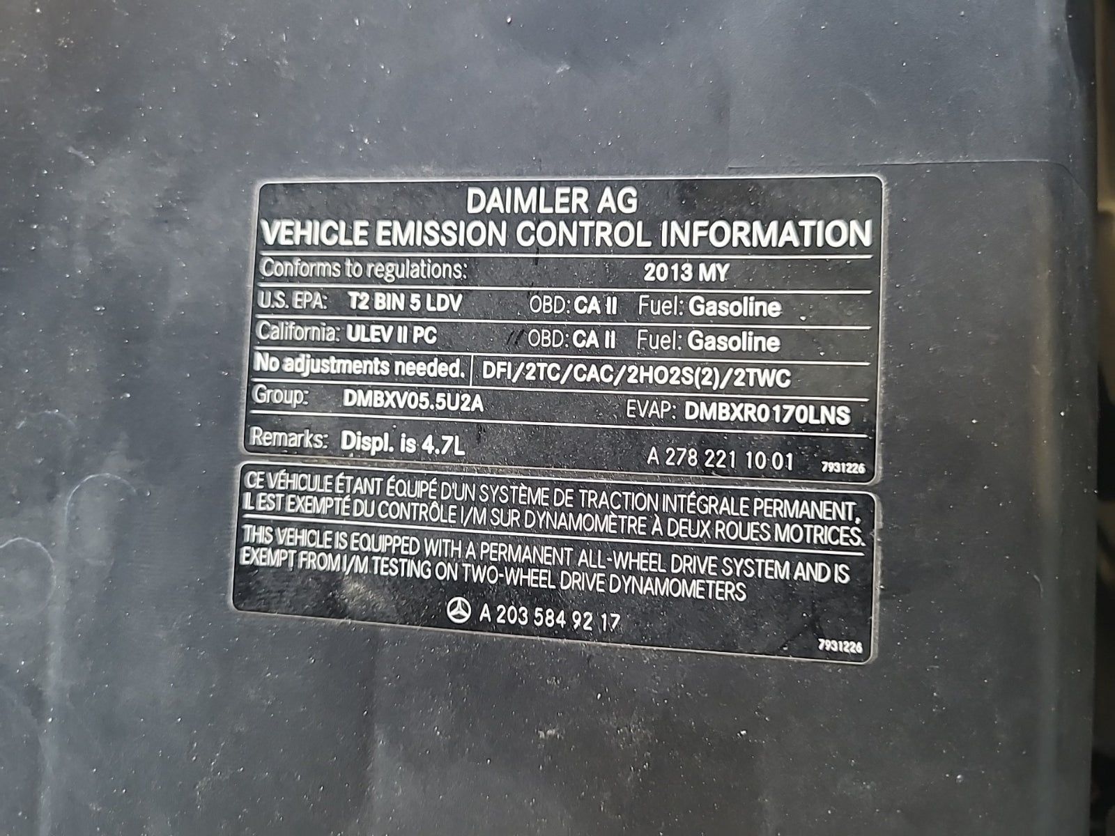 2013 Mercedes-Benz CL-Class CL 550 AWD