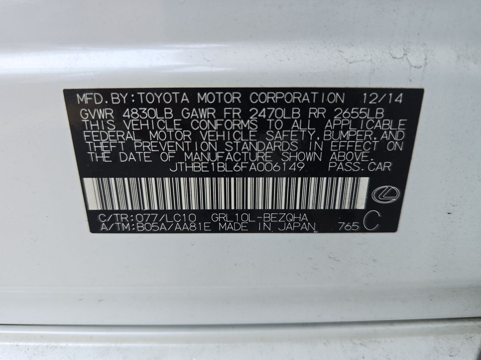 2015 Lexus GS GS 350 RWD