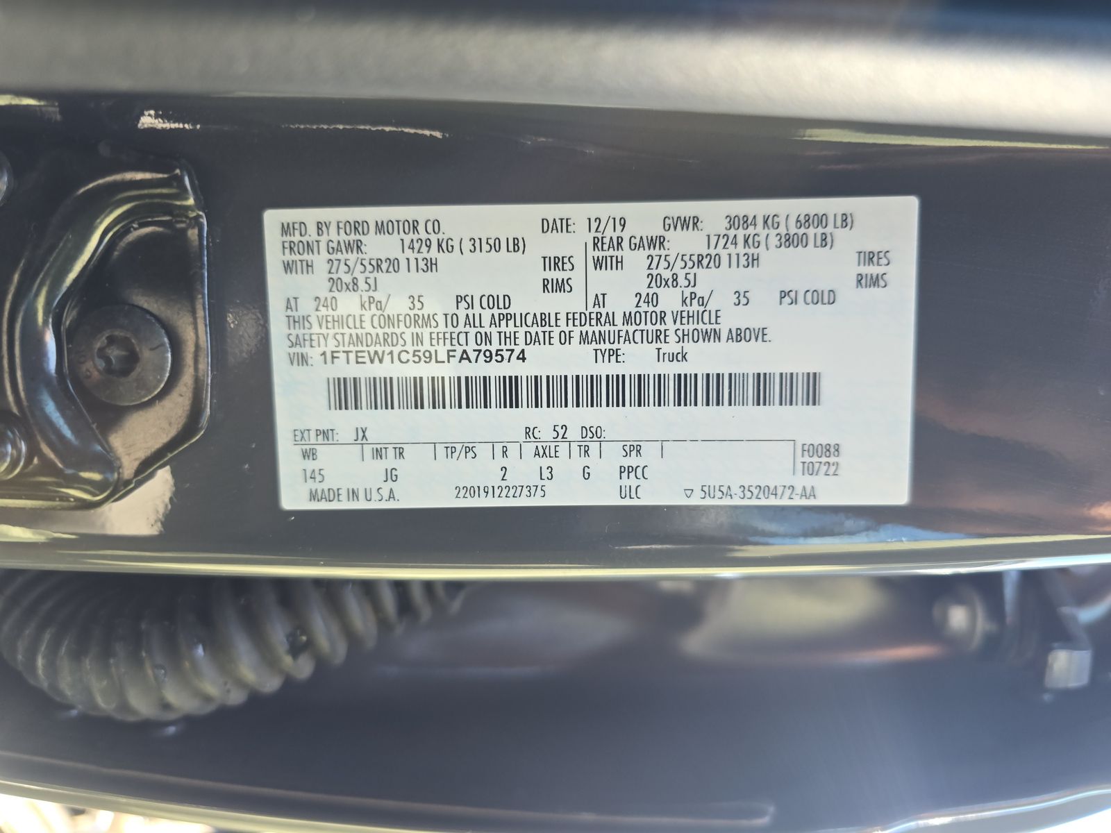 2020 Ford F-150 XL RWD