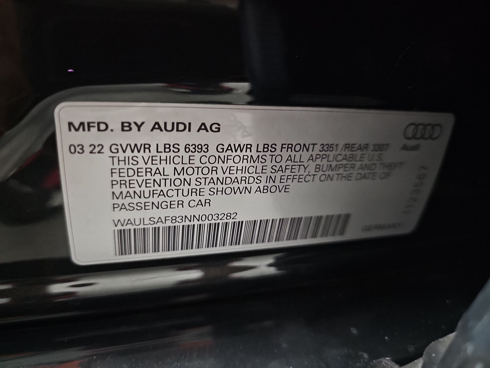 2022 Audi S8 Base AWD