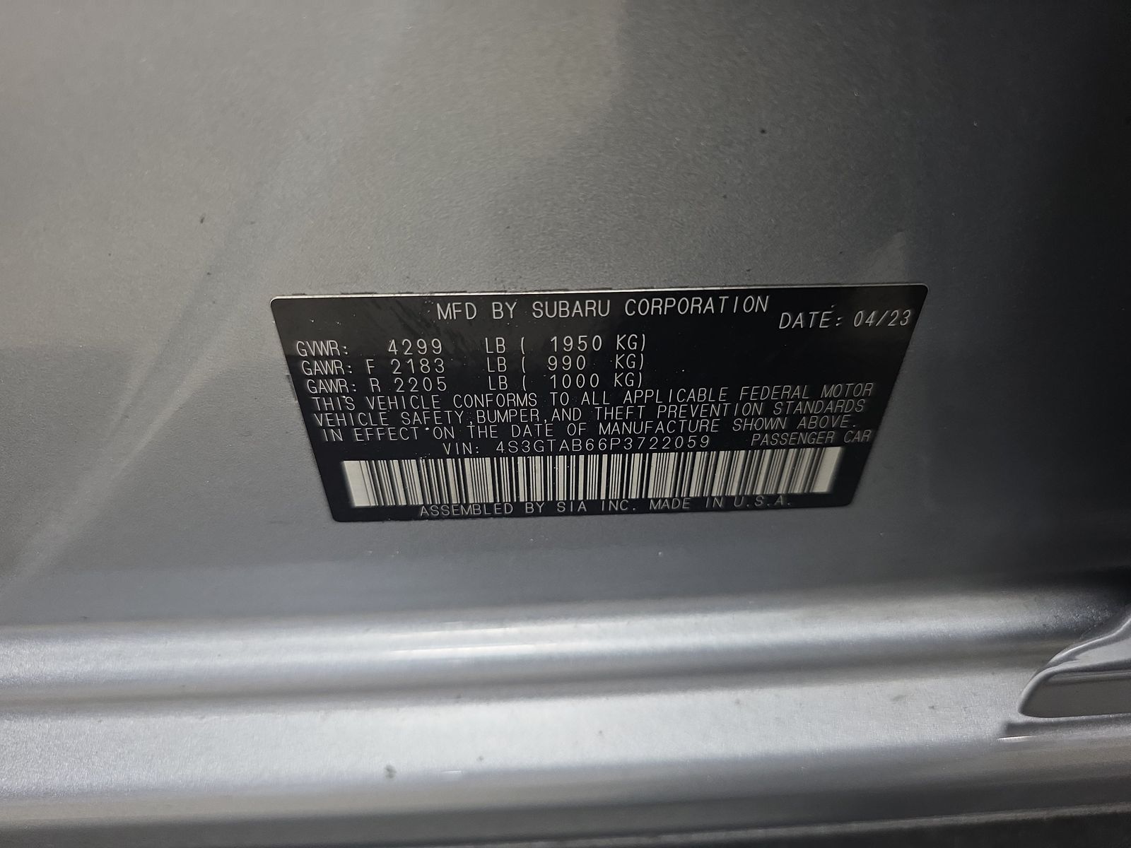 2023 Subaru Impreza Base AWD