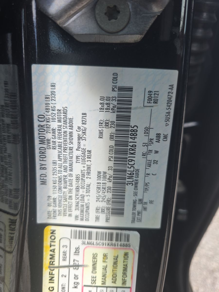 2019 Lincoln MKZ Reserve I FWD
