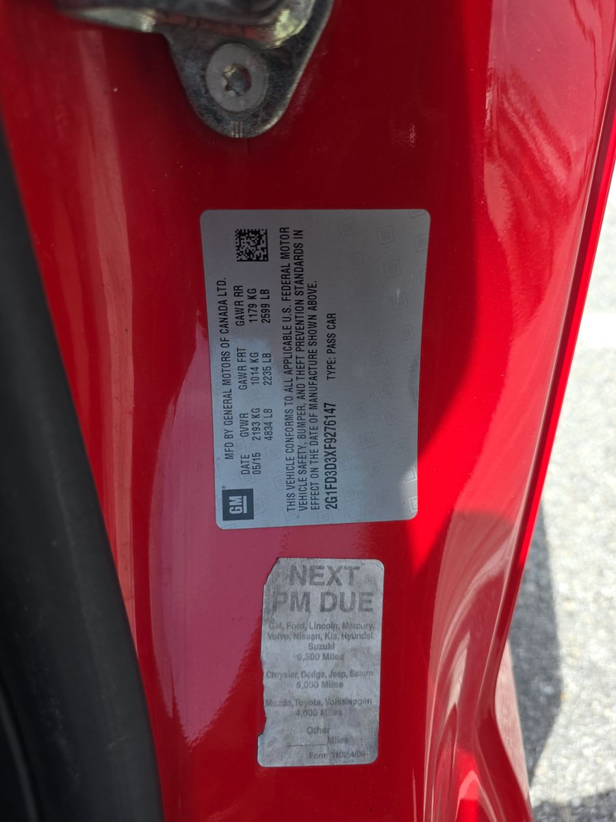 2015 Chevrolet Camaro LT RWD