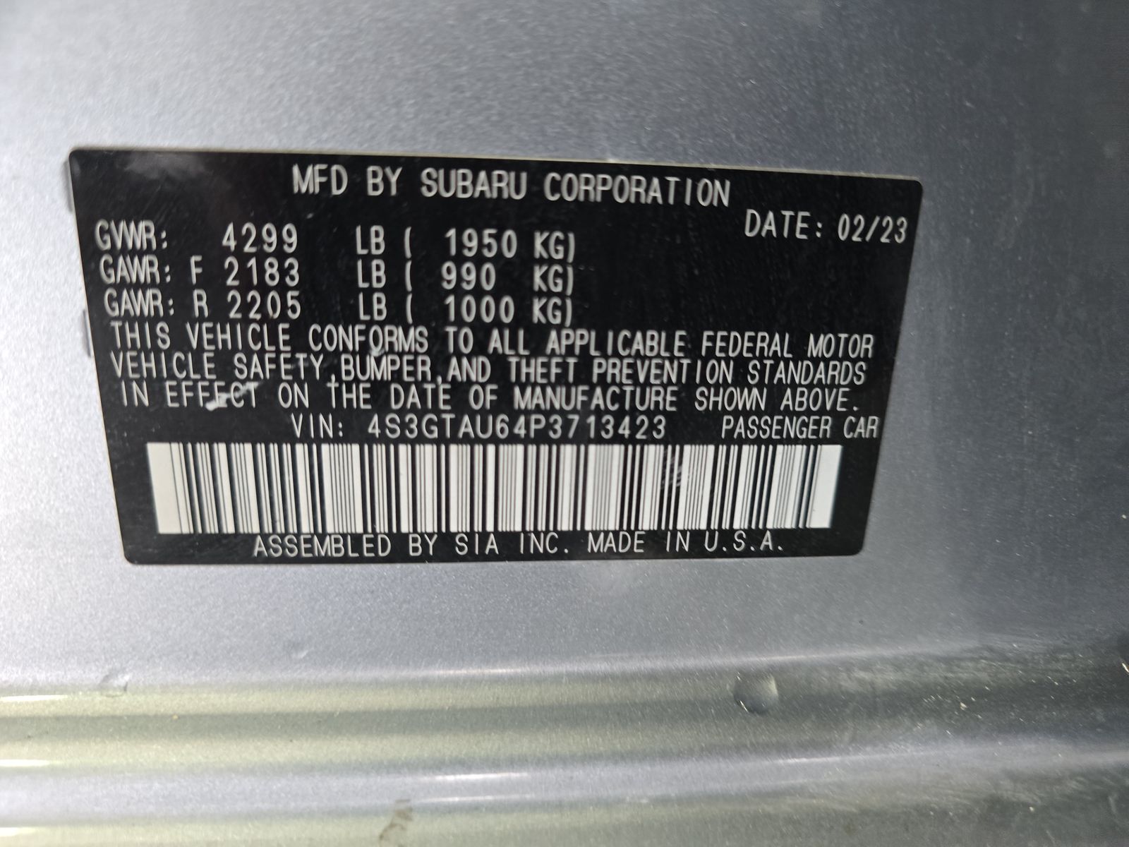 2023 Subaru Impreza Limited AWD