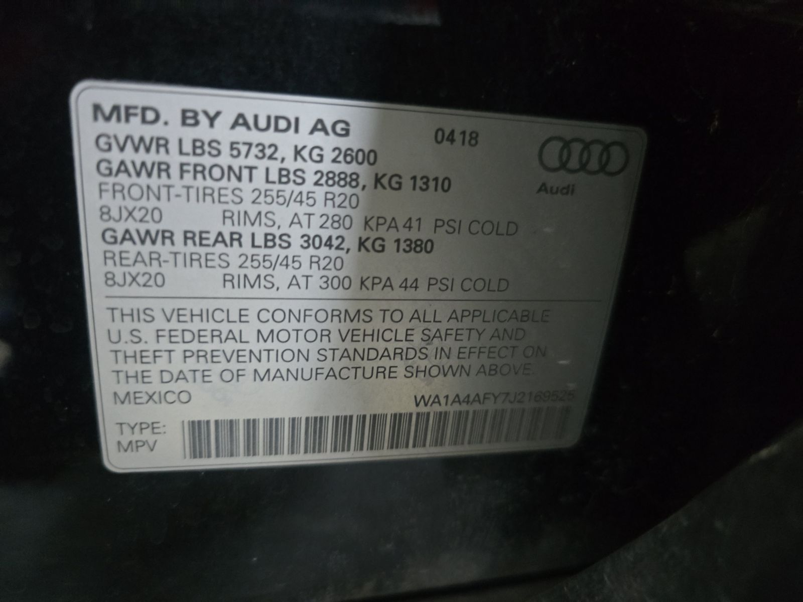 2018 Audi SQ5 Premium Plus AWD