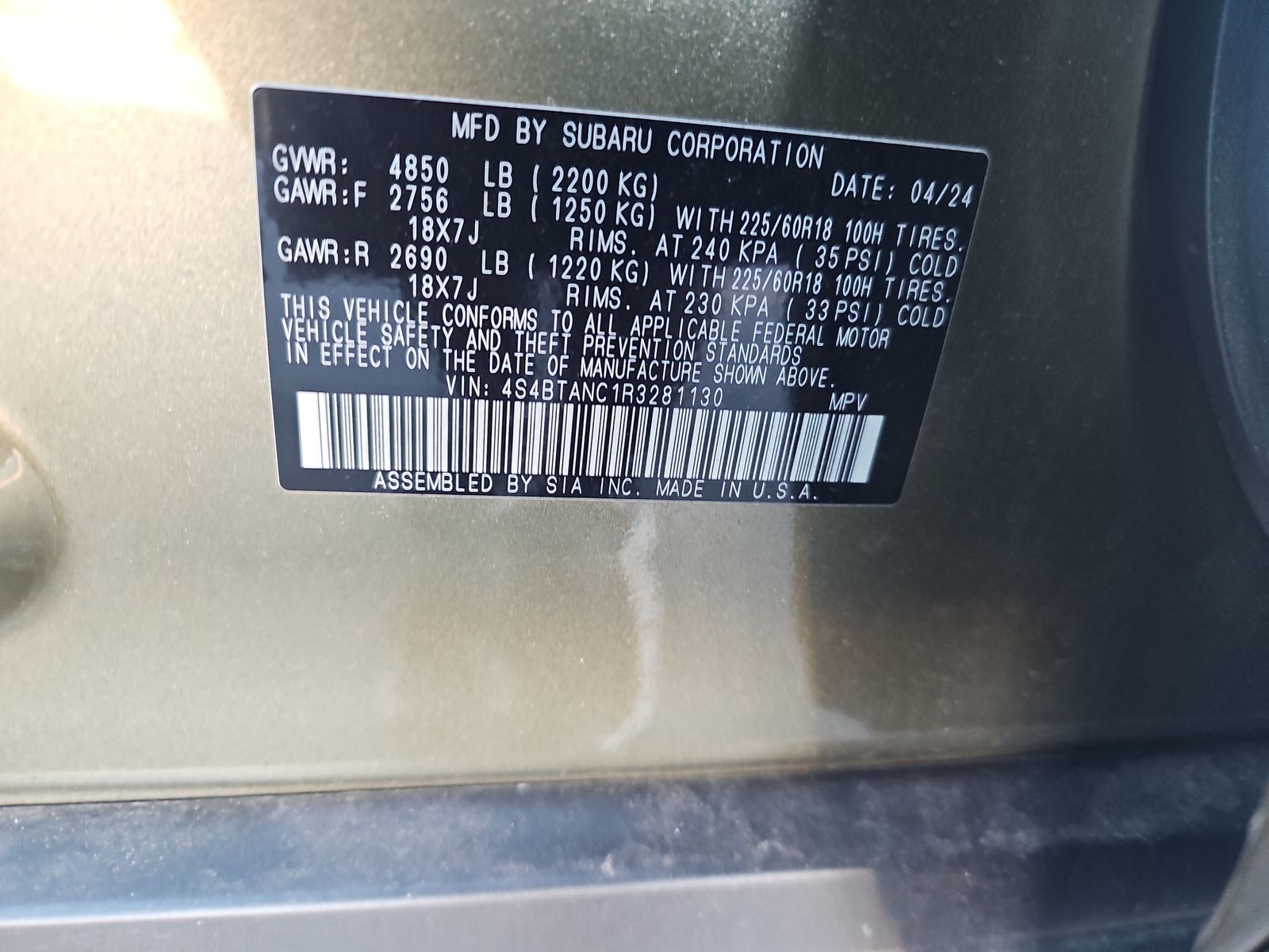 2024 Subaru Outback Limited AWD