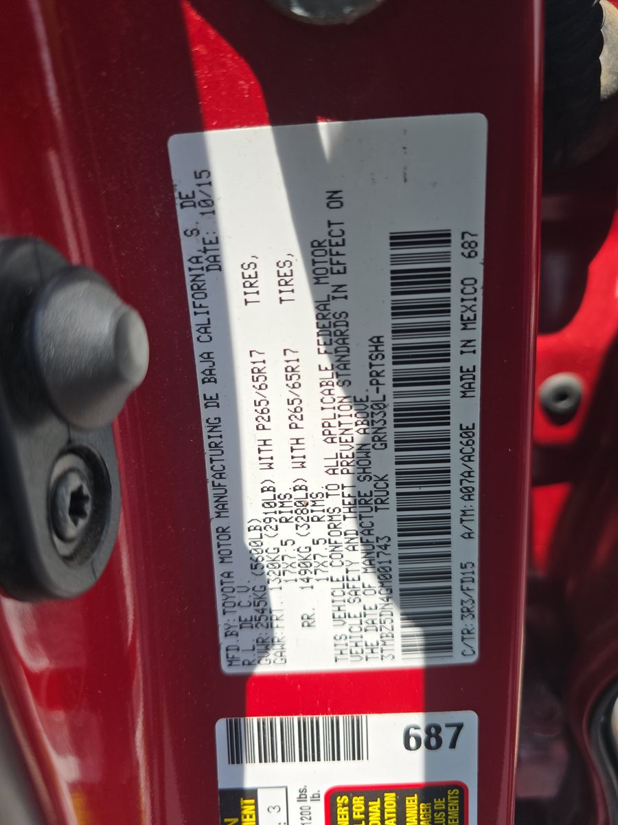 2016 Toyota Tacoma TRD Sport RWD